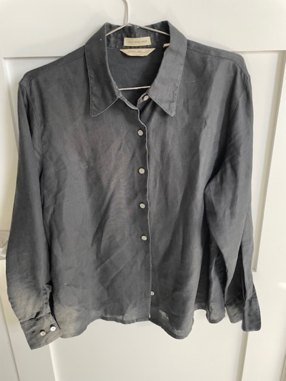 100% IRISH LINEN SHIRT WOMENS PETIT EXTRA LARGE